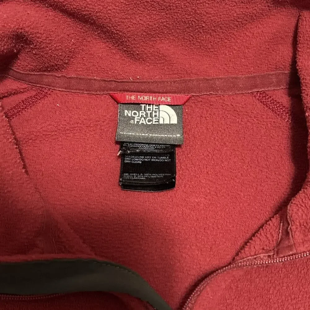 The North Face Flashdry Sweater Mens Size Large 1/4 Zip Fleece Pullover Red